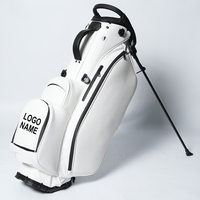 ASL GOLF vente en gros sacs de golf jaunes personnalisés pochette à disque fixation étanche en cuir support de sac de golf