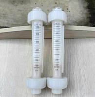 Débitmètre à flotteur en PVDF résistant à la corrosion acide forte DN15/20/25 pour transfert d'eau, type pipeline plastique, Chuanli LZS-50 Rotamètre