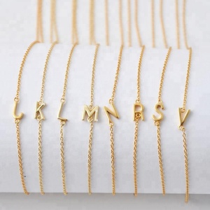 Tùy Chỉnh Vàng Ban Đầu Vòng Cổ 925 Sterling Bạc Nhỏ A-Z Bảng Chữ Cái Của Mẹ Ngày Thư Vòng Cổ Mặt Dây Chuyền quyến rũ - Product Image 2