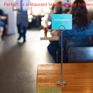 Thực Đơn Ảnh Bằng Kim Loại Đứng Miễn Phí Cho Nhà Hàng Đám Cưới Giá Để Số Thẻ Để Bàn - Product Image 6