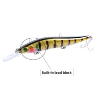 Leurre Artificiel Dur Flottant/Noyant Type Minnow 13.5cm/17.4g pour Pêche en Mer Perche Sans Hameçons Plastique ABS Modèle du Fabricant