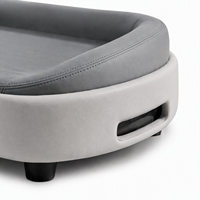 Lit pour animaux de compagnie intelligent et silencieux, canapé chauffant et rafraîchissant automatique, confortable, en cuir, pour chien et chat, lit pour animaux de compagnie à température contrôlée intelligente