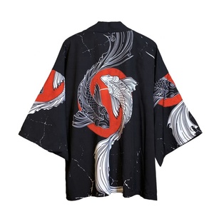 Tiktok Japanische Kimono <span class=keywords><strong>Obi</strong></span> Yukata Haori Blume und Vogel 3D gedruckte Strickjacke für Frauen Herren Japanischer Mantel Traditionelle Kleidung - Product Image 6