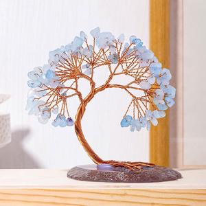 Grosir alami Penyembuhan Pohon kuarsa mawar kristal kerikil Feng Shui kerajinan dekoratif rumah menampilkan pohon Phoenix-tail - Product Image 5