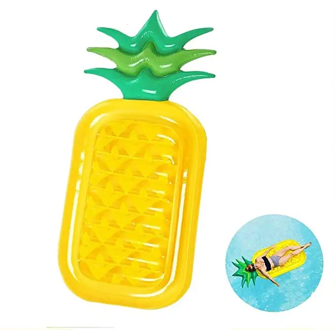 Radeau flottant de piscine gonflable d'ananas, décorations de chaises de piscine d'extérieur d'été, jouets aquatiques pour adultes
