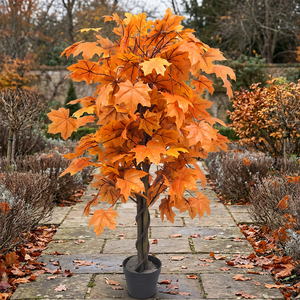 <span class=keywords><strong>Albero</strong></span> di Acero Artificiale da 1,2 m con Foglie Autunnali Arancioni, Pianta in Vaso per Decorazioni Stagionali, Halloween e Ringraziamento - Product Image 5