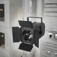 Topflashstar RGBW COB Stage Par Can 200W DMX512 Lampu Sorot Berbahan Besi dengan Barn Door untuk Pertunjukan Langsung, Pernikahan, dan Acara