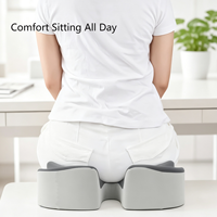 Coussin de siège en mousse à mémoire de forme personnalisé en forme de U, amovible, lavable, ergonomique, avec support coccyx pour chaise et siège de voiture