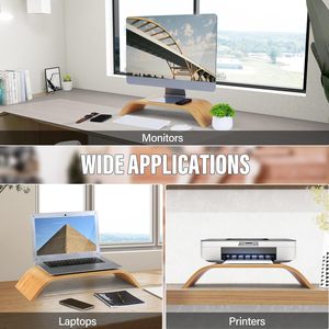 Jq máy tính bàn phím máy tính xách tay Gỗ Đứng soporte Para Màn hình de escritorio Kệ tổ chức kệ cho Máy tính để bàn bảng - Product Image 3