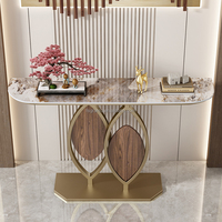 Magnifique design, mobilier d'intérieur d'hôtel, table de console en marbre, table longue de salon