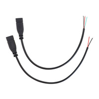 Câble USB Type C mâle-femelle à extrémité ouverte personnalisé OEM 2 4 fils