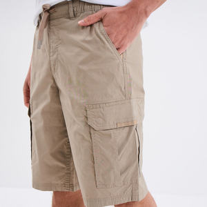 Mens Cotton Cargo Shorts Mid Knee Zipper Breathable Quick Dry <b>Drawstring</b> Closure Summer Casual Plus Size Friendly Custom Logo - Product Image 5