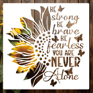 23.6x23.6 inç Büyük Boy Yeniden Kullanılabilir Kendin Yap Ayçiçeği Şablonu Ahşap Duvarlar Mobilya El Sanatları Üzerine Boyama İçin - Product Image 1