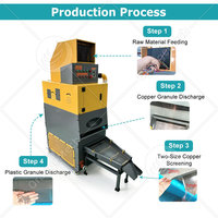 Machine de granulation de câbles OCEAN pour déchets de fil de cuivre électrique, faible bruit, 100kg/h, 150kg/h, 300kg/h