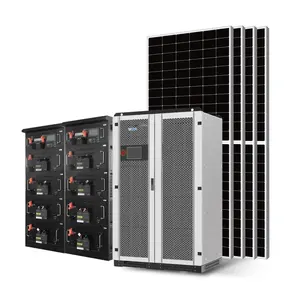 智能太阳能储能系统套件农场100千瓦500千瓦光伏电池板系统离网家庭混合太阳能系统