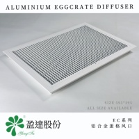 Diffuseur d'air de retour pour plafond HVAC, grille en aluminium alvéolée EC 595*395, joint d'angle encastré