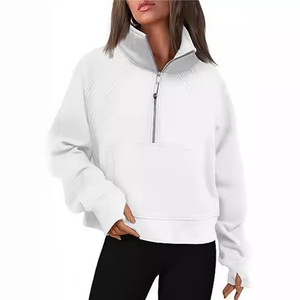 <span class=keywords><strong>Sudadera</strong></span> <span class=keywords><strong>con</strong></span> capucha de <span class=keywords><strong>media</strong></span> <span class=keywords><strong>cremallera</strong></span> para <span class=keywords><strong>mujer</strong></span> al por mayor de fábrica, <span class=keywords><strong>Sudadera</strong></span> corta gruesa holgada informal - Product Image 5