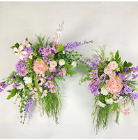 NI Party Purple Fake Flowers Birthday Children's Decoration Arch Backdrop Flower Arrangement Wedding Background for Photography