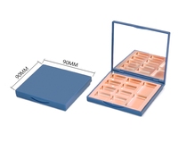 Palette de fards à paupières cosmétiques 10 couleurs avec miroir |   Emballage vide en plastique ABS de forme carrée avec logo personnalisé