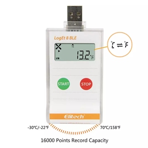 เครื่องบันทึกข้อมูลอุณหภูมิแบบไร้สายบลูทูธ USB 16000 จุดบันทึกข้อมูล - Product Image 1
