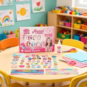 Deluxe Hair Accessory Design Kit Kids DIY Headband Pins Ribbons Flowers Stars <b>Glue</b> <b>Dots</b> Wholesale Box Supply Export - Product Image 5