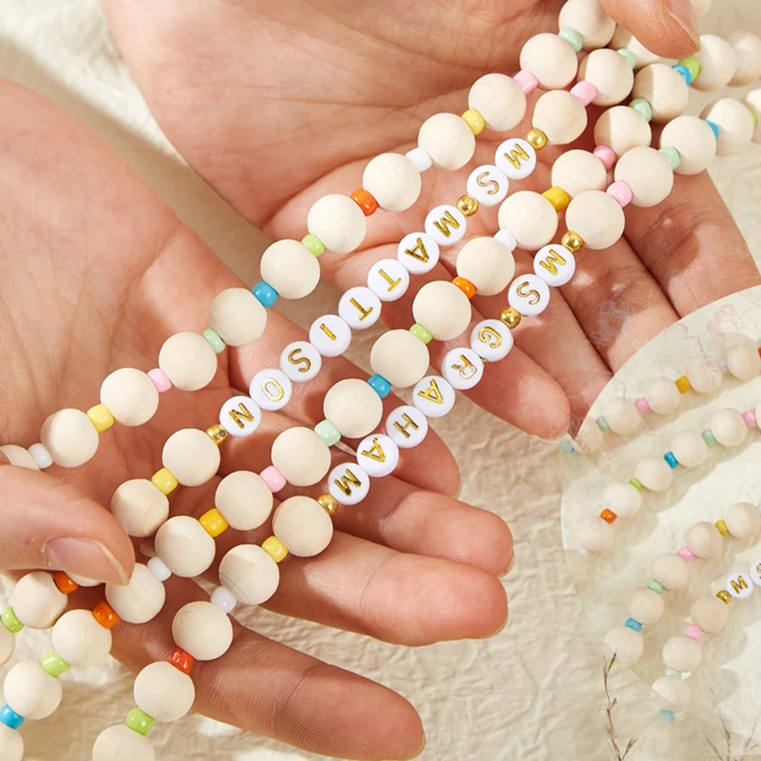 2025 Cute Design Pink Tassel Lanyard Keychain Resin Rainbow Stripes Beads with Silicone TINY Charm Gifts for Teachers Image 3