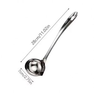 Stainless Steel Leak-Proof <b>Oil</b> Separating Spoon Household Soup Spoon with <b>Oil</b> <b>Filtering</b> <b>Tool</b> Soup Separation <b>Tool</b> - Product Image 2