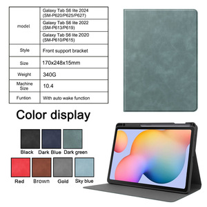 Per <span class=keywords><strong>Samsung</strong></span> Tab <span class=keywords><strong>S6</strong></span> <span class=keywords><strong>Lite</strong></span> custodia in pelle 10.4 pollici motivo vacchetta supporto anteriore penna P615 custodia per <span class=keywords><strong>Tablet</strong></span> - Product Image 2