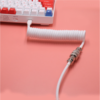 Câble de clavier en alliage de Zinc Type C, pièces, personnalisé, cordon enroulé en alliage de Zinc, pour clavier mécanique, connecteur d'aviateur, à monter soi-même