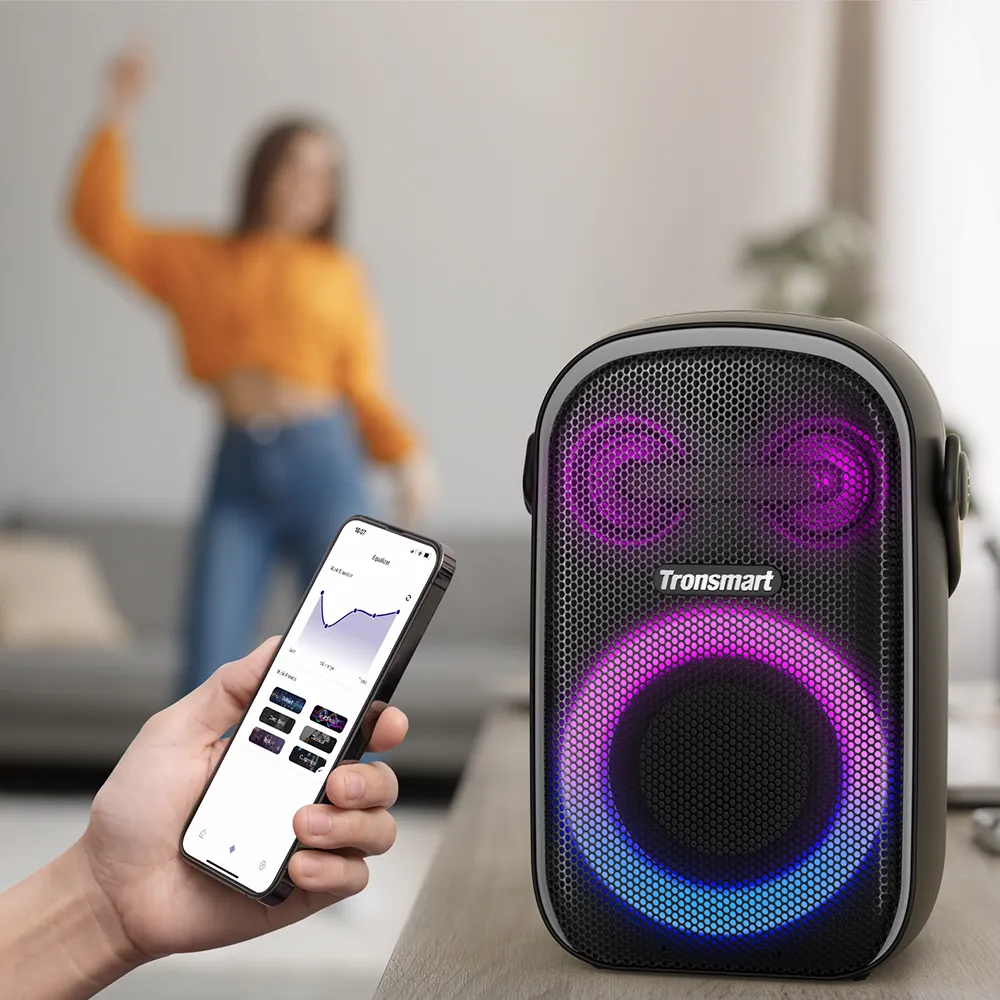 Tronsmart Halo 100 IPX6 Speaker Besar Tahan Air Musik Luar Ruangan Stereo Led Luar Ruangan Nirkabel Boombox Speaker Portabel dengan Pegangan