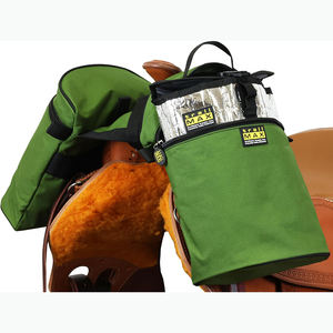 Échantillon gratuit Sac de selle pour cheval moyen Sac de selle isolé avec poignée en corne et poches pour appareil photo ou téléphone portable - Product Image 6
