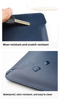 Funda Impermeable para Portátil con Bolsillo Organizador de Cables, Soporte para Portátil de Cuero PU, Bolsa de Transporte para Computadora de 13, 14, 15.6 y 16 Pulgadas