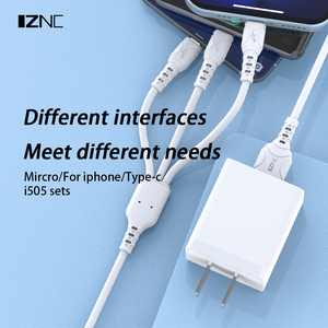 Cáp Điện Thoại Di Động Android <span class=keywords><strong>Usb</strong></span> C 110-240V Bộ Sạc 3 Trong 1 Đồng Bộ Hóa Cáp Dữ Liệu 3A - Product Image 4