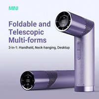 Ventilateur portable rechargeable haute puissance, best-seller transfrontalier, moteur sans balais, 6 vitesses de vent, batterie 2000 mAh