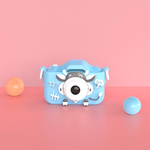 Appareil photo numérique WiFi pour enfants en forme de vache avec double caméra 2000W, vidéo Full HD, écran 2,3 pouces, matériau ABS, jeux - Product Image 1