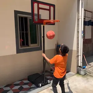 Делюкс Ручная регулировка уличная переносная подставка для баскетбола для взрослых с мячом для детей