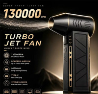 Souffleur d'air portatif turbofan 130000 tr/min haute puissance, moteur à vitesse variable, outil de nettoyage sans balais, mini souffleur d'air