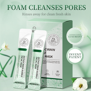 Masque à bulles d'anthocyanine en marque propre, nettoyage en profondeur, éclaircissant, hydratant, apaisant, utilisation en <span class=keywords><strong>spa</strong></span> <span class=keywords><strong>facial</strong></span> - Product Image 1