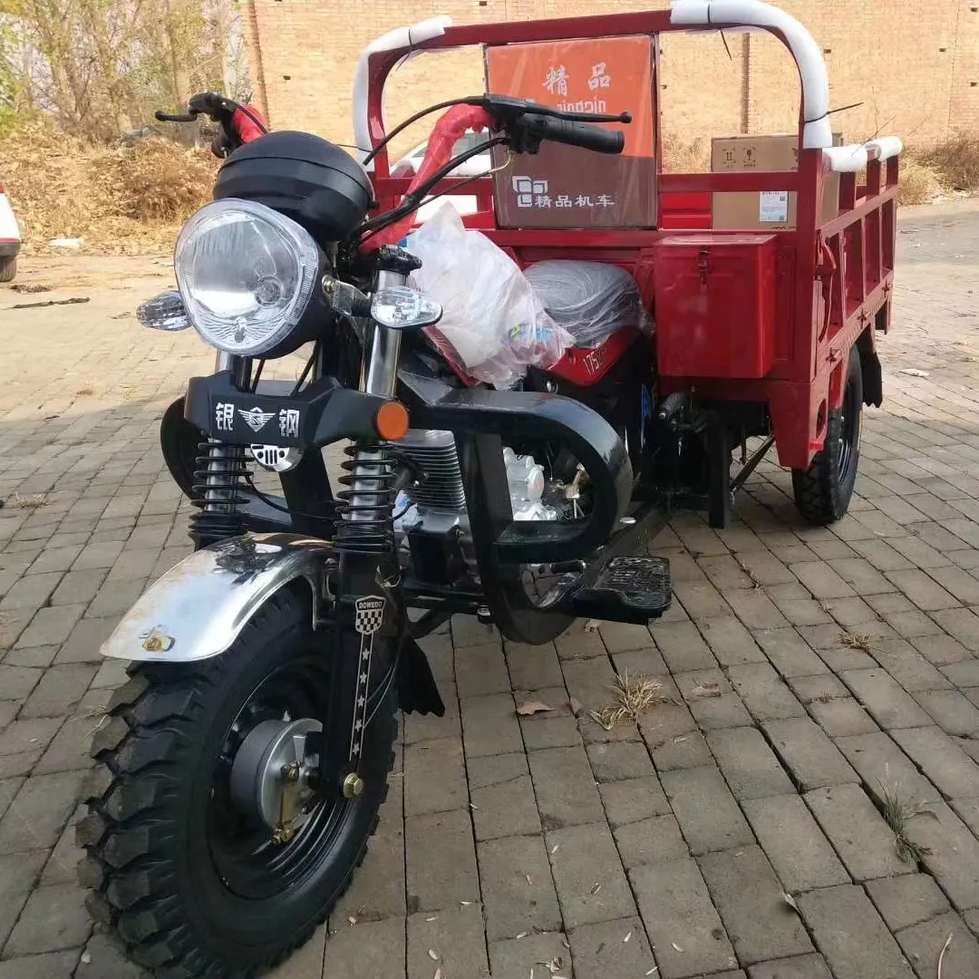 Ventes directes d'usine tricycle à moteur à essence adulte refroidi à l'eau 3 roues/5 roues 200cc pour le fret