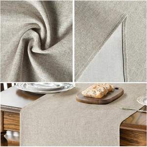 ผ้าปูโต๊ะพิมพ์ลายทางสีน้ำตาลอ่อนสำหรับตกแต่งห้องครัวร้านอาหารบ้านงานปาร์ตี้ซักได้ตามฤดูกาลฤดูใบไม้ร่วง - Product Image 4