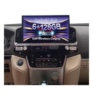 Автомобильный мультимедийный видеоплеер на Android 13,3 с экраном 10,0 дюйма и GPS-навигацией для Toyota Land Cruiser LC200 2016-2021
