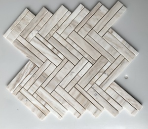 Hiện đại <span class=keywords><strong>Chevron</strong></span> Gạch Mosaic trong bằng đá cẩm thạch trắng truyền thống vuông đánh bóng kết thúc trong nhà/ngoài trời Wall & tầng thiết kế đồ họa - Product Image 1