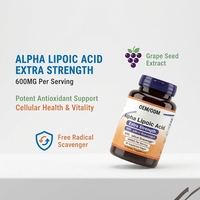 Capsules de soutien énergétique à l'acide alpha-lipoïque et aux fibres alimentaires pour adultes, 60 unités, 600 mg, OEM/ODM