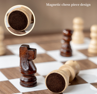 Vente en gros de nouveaux jeux d'échecs en bois multifonctionnels 2 en 1, jeux d'échecs de voyage pour le divertissement, jeu amusant