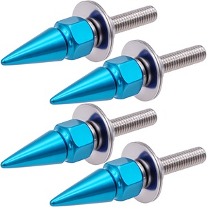 Capuchons de vis de plaque d'immatriculation universels de luxe pour <span class=keywords><strong>voiture</strong></span> et moto, en alliage d'aluminium, à pointe hexagonale, accessoires décoratifs extérieurs - Product Image 6