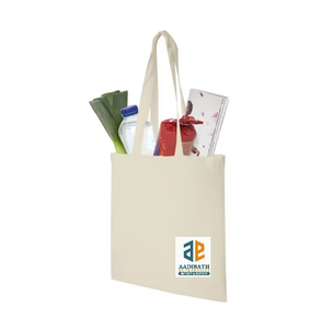 Sac fourre-tout en coton durable avec logo personnalisé et longue poignée, conçu pour un usage quotidien, rangement tendance et utilité pratique, en provenance d'Inde - Product Image 4