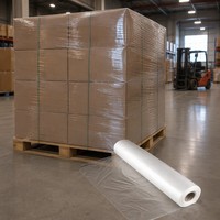 Rouleau de film rétractable pour palettes, film rétractable PE pour machine d'emballage automatique, palettisation, emballage