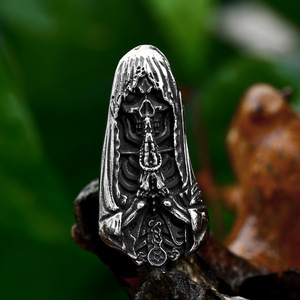 SS8-1262P Acier Inoxydable Crâne Mort Pendentif La Faucheuse Hommes Pendentif Punk Biker Cool Bijoux Cadeau - Product Image 5