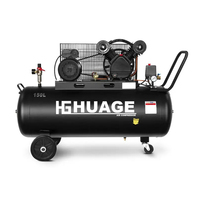 Compresseur d'air industriel portable économique 220V 10 bars, électrique, à entraînement par courroie, à piston, lubrifié, refroidi par air, alimenté en courant alternatif