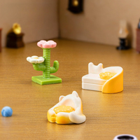 Mini figurine de chaton orange mignon, micro-paysage, décoration de bureau, accessoires de bricolage